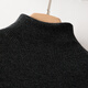 Late White New Product 100% Sheep Wool Turtleneck Sweater Women's 2025 Autumn and Winter Style Western Style Versatile Bottoming Sweater Dark Gray M