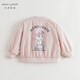 MARC&JANIE Mark Jane boys and girls cute bunny baseball uniform baby loose jacket 2025 autumn new product 551650