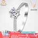AVHE 18K gold set with artificially cultivated diamond ring, wedding ring, artificial diamond ring for women, wedding gift for Chinese Valentine's Day pairing ring, platinum crown micro-setting - diamond 2 carats, VVS clarity, number 9-20 circle can be remarked