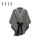 Elle Houndstooth Wollschal für Frauen im Winter Neue Mode vielseitiger Schal für Frauen Cloak Office Klassiker Schwarz
