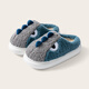 Pig Daddy Children's Slippers Autumn and Winter New Boys Home Indoor Warm Anti-Slip Middle and Large Children Cartoon Soft Bottom Cotton Slippers Blue 23