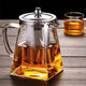 He Jiagong high borosilicate glass Tianyuan place pot stainless steel filter liner scented tea teapot high temperature resistant Pu'er teapot Tianyuan place pot 550ml