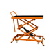 Electric lifting horse stool folding hydraulic new foot-operated movable platform indoor tile decoration trolley load-bearing 800Jin Jin is equal to 0.5kg 1.2*0.5 table top Liter 1.4 meters
