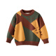 La Chapelle Children's Autumn and Winter Sweater 2025 New Boys' Velvet Sweater Baby Winter Pullover Top Brown Color 120 Recommended Height 111-120cm
