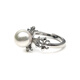Queen of Pearls S925 Silver Akoya Seawater Pearl Ring 8-9mm Live Adjustable Women's Ring Birthday Gift