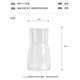 Love has been filled with sugar transparent glass simple wide mouth vase 20cm vase hydroponic container birthday gift living room decoration ornaments
