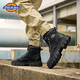 Dickies Botas Martin para hombre Botas de moda para hombre Botas cómodas para exteriores Botas de cuero Botas de trabajo de estilo británico para hombre Negro 43