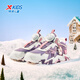 Xtep Children's Shoes Lingfeng 3.0 Fine Mink Velvet Warm Sports Shoes Anti-Slip Safety Guard Cotton Shoes Ningye Purple/Sail White 36