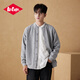 Lee Cooper Meng Ziyi endorses waffle heavy cardigan jacket men's autumn and winter new Henry collar loose casual jacket coat gray XL
