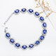 Ink Taoyuan sapphire bracelet for women s925 sterling silver new style versatile pavé blue zircon tanzanite crystal bracelet 925 sterling silver bracelet 17-20 cm adjustable