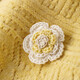 
InMAN (INMAN) Fashion Simple Three-dimensional Crochet Knitted Cardigan for Women 2025 Autumn Elegant Versatile Retro Sweater Jacket Yellow L