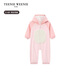 Teenie Weenie Kids Bear Children's Clothing 25th New Autumn and Winter Men's and Women's Baby Cartoon Zipper Jumpsuit Pink 80cm