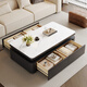 Home coffee table living room home 2025 new high-end size apartment light luxury modern coffee table rectangular slate coffee table table slate snow mountain white coffee table 130*70*45cm