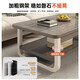 Coffee table, living room, home, small apartment, rental house, double-layer dining table, simple and simple new style sofa tea table, bold and thick, warm white 100CM