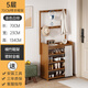 Editor-in-chief Xiang's shoe rack doorway multi-layer dust-proof shoe cabinet simple coat and hat storage rack tea white five-layer 70