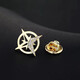 Six-pointed star brooch, men's suit corsage, small collar pin, shirt button, wedding collar flower button, anti-exposure buckle, six-pointed star gold