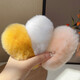 Autumn and winter mango hairpin plush mango core hairpin Rex rabbit fur side bangs bb clip high-end broken hair side clip yellow