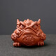 High-quality purple sand lucky golden toad tea pet ornaments ceramic kiln transformed tea pet ornaments tea set accessories office living room ornaments lucky golden toad - purple sand
