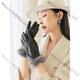 OU (Woo) GD Echte Lederhandschuhe für Frauen im Herbst und Winter warmer Touchscreen Koreanische Version Ziegenleder echtes Lederhandschuhe Mink modisch plus Samt Mink Tail Black plus Velvet Standards Mink M.