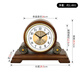 Hense European Retro Solid Wood Table Clock Living Room TV Cabinet Desktop Clock Home Office Decorative Clock HD552 Walnut