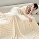 Light luxury rabbit down blanket, universal sofa cover for all seasons, office nap blanket, multi-functional functional blanket, bedding, white (active style) 100*150cm single blanket