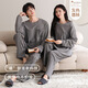 Yalu Couple Pajamas New Style German Velvet Plus Velvet Thickened Warmth Can Be Weared Outside German Velvet Winter Home Clothes Set Wholesale 47604B-DR 2XL