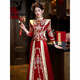 Playboy (PLAYBOY) velvet bridal Xiuhe suit 2025 new Chinese wedding dress out of the pavilion wedding toast dress slim wedding dress petite LT2025 official flagship version S