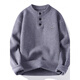 Mangmang Henry collar sweater for men, autumn and winter new warm sweater, loose inner wear, pullover bottoming top for teenagers, red 3XL, weight range 150-170Jin Jin is equal to 0.5 kg