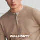 FULL MONTY old money style Henry collar sweater new casual sweater for men with cashmere inner long-sleeved T-shirt 25 autumn camel 70113 L