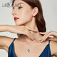 Lirokini necklace for women topaz water drop blue gemstone pendant high-end luxury jewelry birthday gift for women topaz water drop pendant