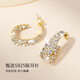 Yalundi's unique earrings to support pierced ears, silver earrings, 2025 new hot style women's light luxury, high-end, elegant and atmospheric ear jewelry