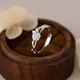Sterling silver rose live ring light luxury plain ring women's open ring niche high-end index finger ring tail ring sterling silver rose live ring pure silver / gram weight about 1.7g / piece