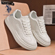 U.S. POLO ASSN. Autumn new business casual shoes Paul men's shoes fashionable and versatile leather white shoes thick-soled non-slip heightening sneakers