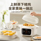 Supor electric stew pot, water-proof stew pot, household soup pot, bird's nest stew pot, 4.5L stew pot, steaming and stew all-in-one multi-function pot, five galls in one pot, white porcelain 2.5L with steamer