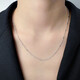CHINA GOLD platinum hemp rope necklace, simple and versatile, birthday gift for boyfriend 2025, about 5.13g