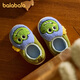Balabala children's slippers autumn and winter indoor home baby cute bag heel cotton slippers warm plush cotton shoes for boys and girls