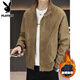 Playboy Autumn and Winter Cotton Thickened Jacket Men's Youth Cotton Clothes Casual Loose Stand-up Collar Windproof Jacket Jacket Green Cotton Thickened L 125-140Jin Jin is equal to 0.5 kg