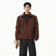 IZEXX American imitation suede jacket frosted high-end men's top outdoor retro autumn and winter jacket HJ58 coffee color L