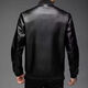 Bisi Yang Haining leather jacket men's spring and autumn jacket middle-aged and elderly winter velvet men's leather jacket loose daddy wear baseball uniform - black spring and autumn singles M - recommended weight 90-120 Jin Jin is equal to 0.5 kg