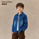 PawinPaw Cartoon Bear Children's Clothing 25th Autumn New Boys Long-Sleeved Denim Shirt Comfortable Jacket Indigo Denim Blue/55 110