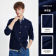 Navigare Italian small sailing cardigan men's 2025 spring and autumn new pure wool sweater cable sweater cardigan navy blue M