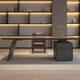 Italian minimalist solid wood desk home living room study desk simple light luxury boss high-end computer desk smoked wood desk/smart power strip 240*80*75cm