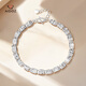Aido Diamond pt950 Platinum Shining Star Bracelet Women's Platinum Wide Face Thick Bracelet Weight 6.6-6.8g Length 16+2cm Width Approximately 4mm