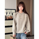 XUANSENTU cleanfit Henry collar Japanese sweater men's autumn and winter American bottoming sweater old money style long-sleeved polo shirt yellow gray upgraded model L recommended 115-130Jin Jin equals 0.5 kg