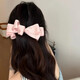 Retro Satin Bow Banana Clip Hairpin High Ponytail Twist Vertical Clip Hair Claw High-end Hair Accessories Black