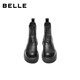 Belle rétro Color Couleur plissée Chelsea Boots Women's 2025 Hiver Nouvelle texture Boots décontractés B2888DD5 PRE-vente noir 38