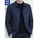 Jinba (JinBa) middle-aged men's autumn and winter cotton jacket lapel casual middle-aged and elderly dad wear cotton style dark blue (cotton style) L 175 recommended weight 125-140 Jin Jin equals 0.5 kg