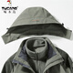 Woodpecker (TUCANO) three-in-one jacket men's winter 2025 new velvet thickened outdoor three-proof warm mountaineering clothing military green (three-in-one removable liner) XL (recommended 120-140 Jin Jin equals 0.5 kg)