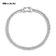 Miss JuJu pt950 pure platinum Xiping bracelet for women, platinum Cuban bracelet, fashionable and high-end jewelry for men, weight 14.40g, length 17cm, thickness about 4.3mm