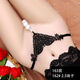 Large particle pearl masturbation panties for body massage sexy super tight thong panties for vaginal intercourse fun and take a rope for women 163 black M80-120Jin Jin is equal to 0.5 kg